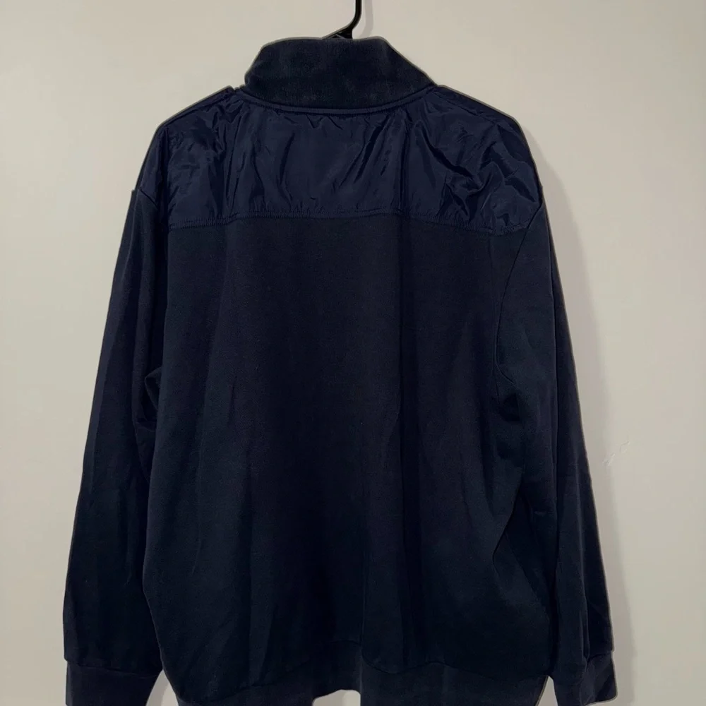 Saks on‎ Fifth Black label Black Zip Up Jacket 100% cotton int 100% nylon ext